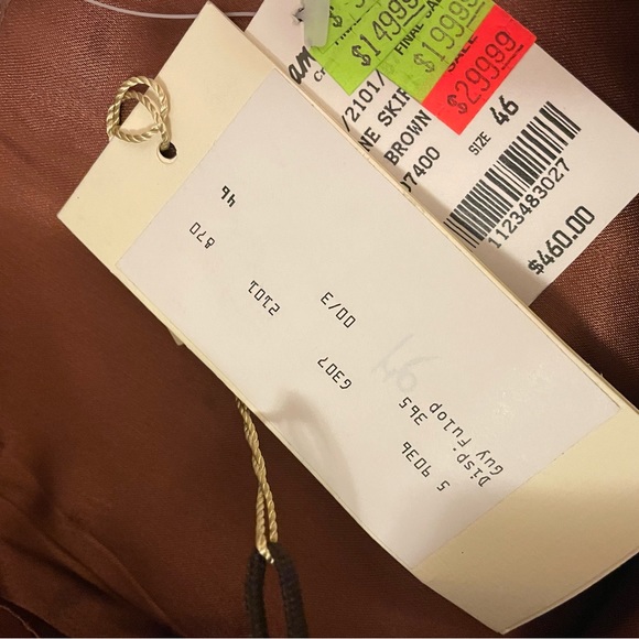 Vintage never worn Guy Fulop brown “leather” skirt. US Size 10; euro 46. - Picture 6 of 10